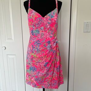 Lilly Pulitzer Pink and Orange Ruched Sundress